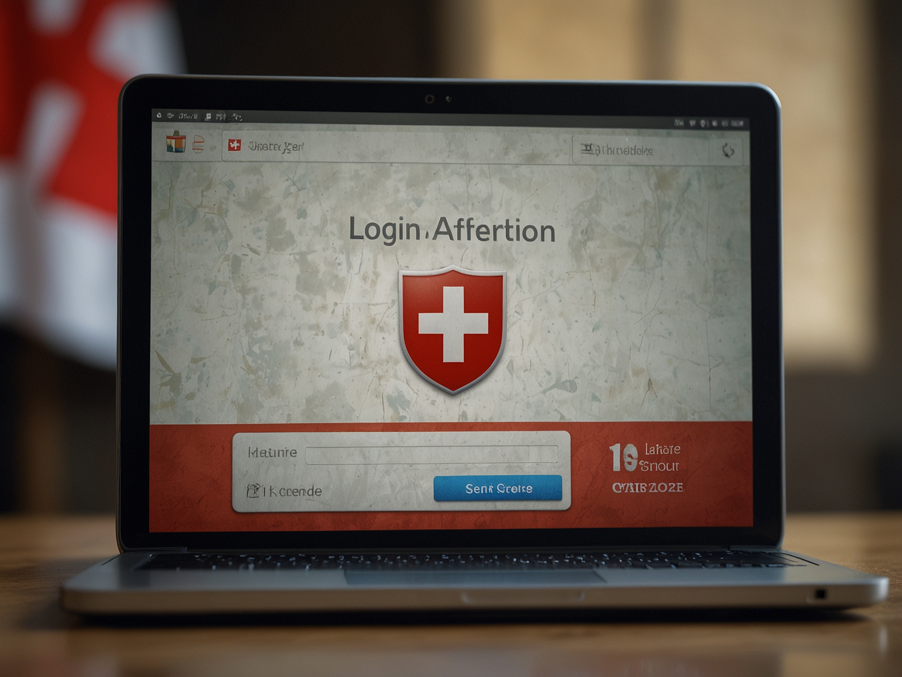 Sicherer Login Bildschirm